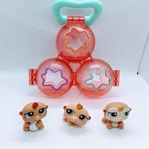LPS Littlest Pet Shop Hamster Triplets Playset Collectible Figure Hasbro Toys